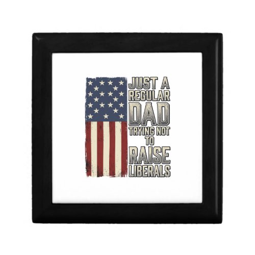 Patriotic Dad Vintage Flag Quote Shirt Design_1 Gift Box