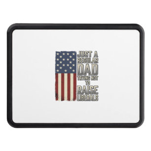 Patriotic Dad Vintage Flag Quote Shirt Design_1 Hitch Cover