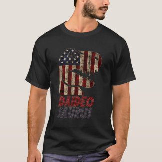 Patriotic Daideo Dino Daideosaurus American Flag T-Shirt