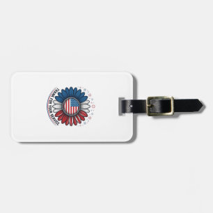Patriotic Daisy Thank For Your Service Shirt Desig Luggage Tag