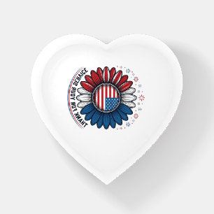 Patriotic Daisy Thank For Your Service Shirt Desig Paperweight