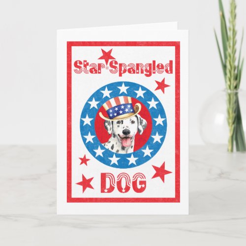 Patriotic Dalmatian Card