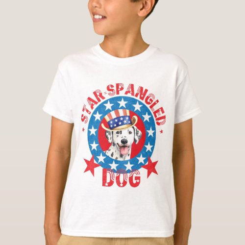 Patriotic Dalmatian T_Shirt