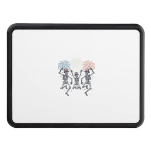 Patriotic Dancing Skeleton Fireworks Vintage Shirt Hitch Cover
