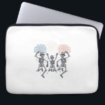 Patriotic Dancing Skeleton Fireworks Vintage Shirt Laptop Sleeve<br><div class="desc">Patriotic Dancing Skeleton Fireworks Vintage Shirt Design_1</div>