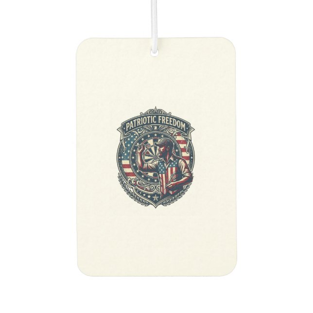 Patriotic Dart Player Vector Graphic Tee Air Freshener (Front)