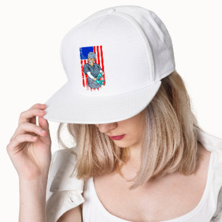 Patriotic Dedicated Nurse USA Red White Blue Flag Performance Cap