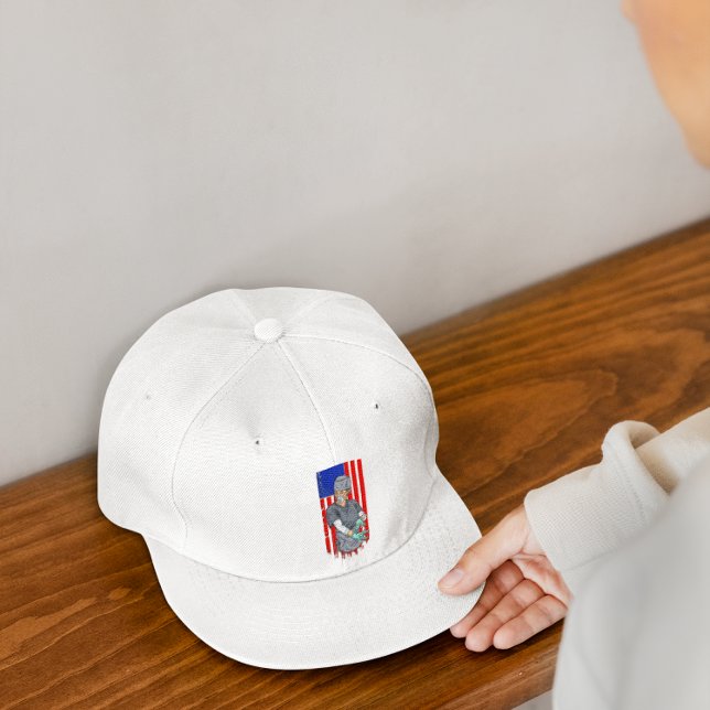 Patriotic Dedicated Nurse USA Red White Blue Flag  Snap Back Hat (Creator Uploaded)