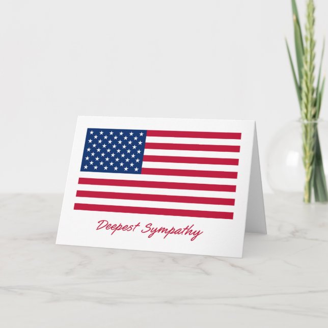 Patriotic Deepest Sympathy Card (Front)