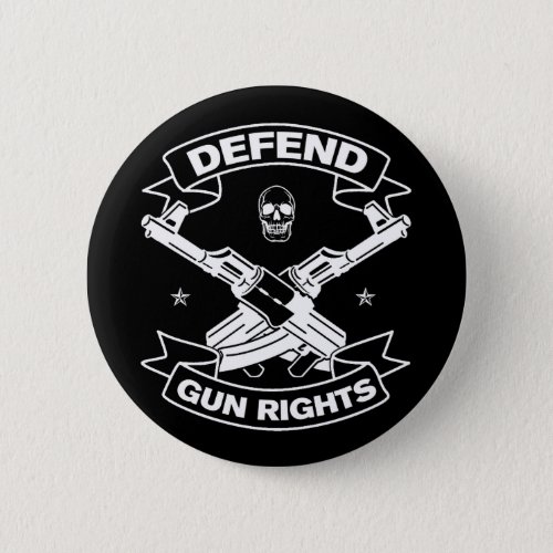 Patriotic Defend Gun Rights Defend 2nd Amendment Button