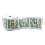 Patriotic Delaware state flag typography design Grosgrain Ribbon