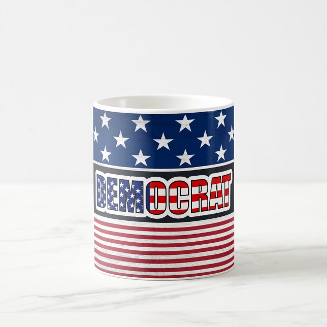 Patriotic Democrat Stars & Stripes Mug  (This Democrat mug brings star-spangled energy to every coffee break.)