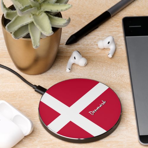 Patriotic Denmark Charger Danish Flag Wireless Charger