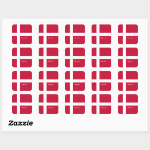 Patriotic Denmark & Danish flag, holiday / sports Square Sticker