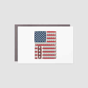 Patriotic Dentist Tooth Flag Car Magnet
