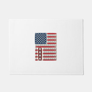 Patriotic Dentist Tooth Flag Doormat