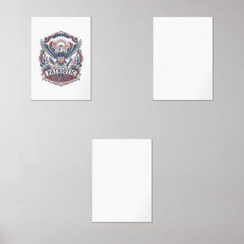 Patriotic Desert Southwest Pride Vector Graphic Te Wall Art Sets