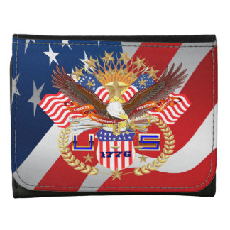 Patriotic Design 1 Over 30 colors All Styles Wallet