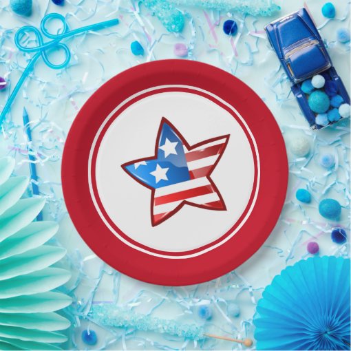 Patriotic Design 4th of July Party Paper Plates Zazzle