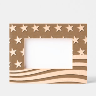 Patriotic Design Etched Picture Frame