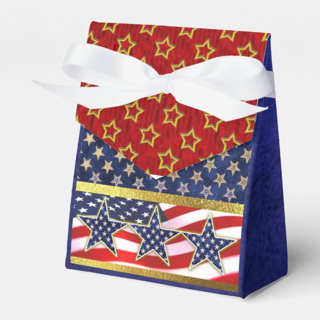 Patriotic Designed Party Favor and Gift Box (Front Side)