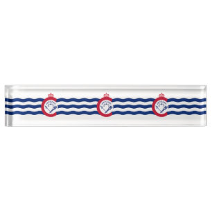 Patriotic desk nameplate with Flag of Cincinnati