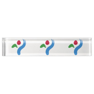 Patriotic desk nameplate with Flag of Seoul