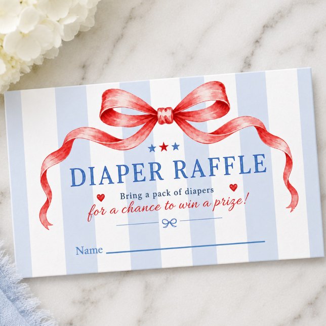 Patriotic Diaper Raffle Ticket Enclosure Card (Creator Uploaded)