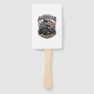 Patriotic Diesel Beast Freedom Monster Truck Heavy Hand Fan