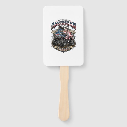 Patriotic Diesel Beast Freedom Monster Truck Heavy Hand Fan