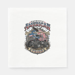 Patriotic Diesel Beast Freedom Monster Truck Heavy Napkins