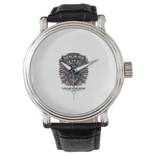 Patriotic Digital Flag Guardian Cyberpunk Future F Watch