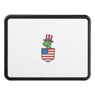 Patriotic Dinosaur Pocket Vintage Shirt Design_1 Hitch Cover