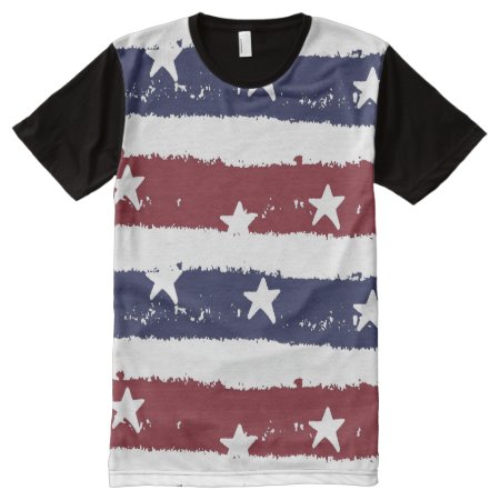 Patriotic Distressed Stars And Stripes Shirt
