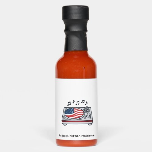Patriotic DJ Turntable Music Vintage Shirt Design_ Hot Sauces