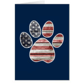 Patriotic Dog, American Flag Paw Print (Front)