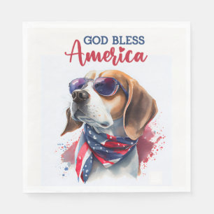 Patriotic Dog-Beagle Napkins