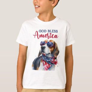 Patriotic Dog-Beagle T-Shirt