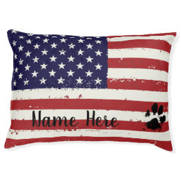 flag dog bed