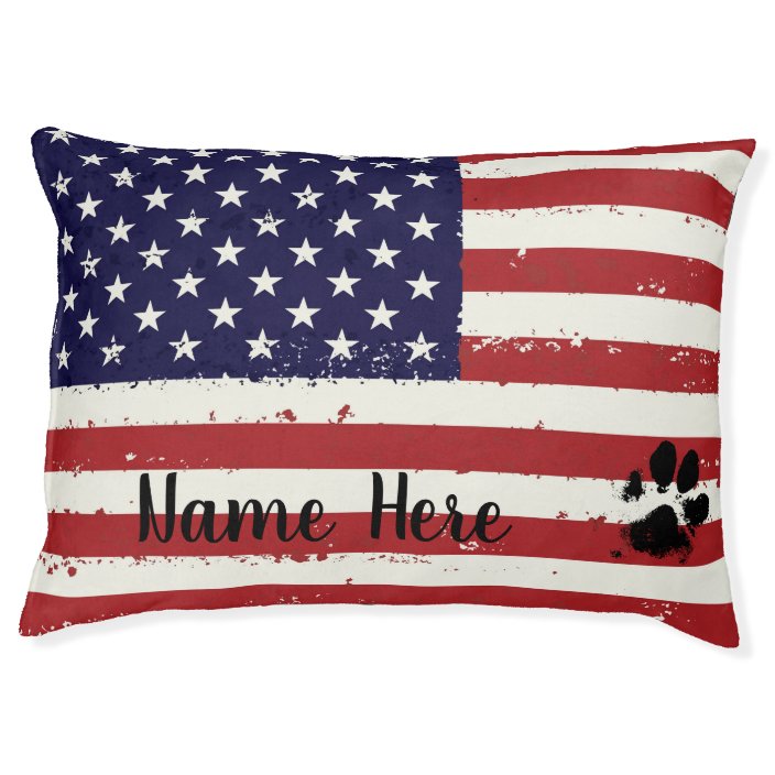 american flag dog bed