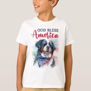 Patriotic Dog-Bernese T-Shirt