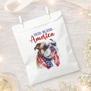 Patriotic Dog-Bulldog Favor Bag