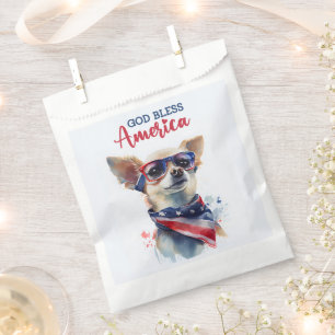 Patriotic Dog-Chihuahua Favor Bag