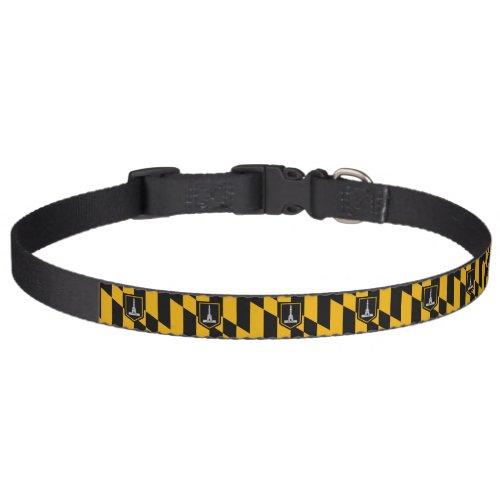 Patriotic dog collar with Flag of Baltimore