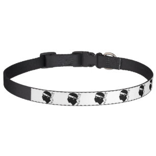 Patriotic dog collar with Flag of Corsica