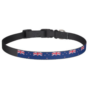 Patriotic dog collar with Flag of New Zealand