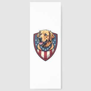 Patriotic Dog Dad Golden Retriever Engraving Shirt Bookmarks