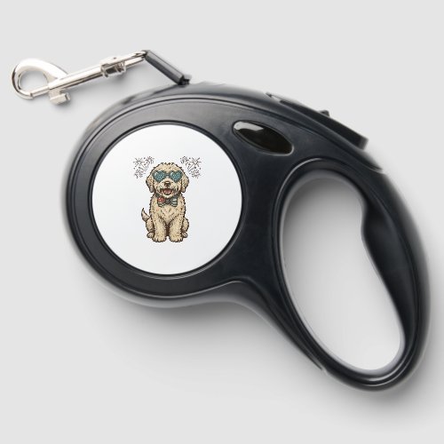 Patriotic Dog Fireworks Vintage Shirt Design (2)_1 Retractable Pet Leash