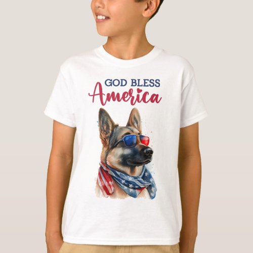 Patriotic Dog_German Shepherd T_Shirt