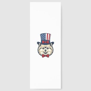 Patriotic Dog Head Vintage Engraving Vector Design Bookmarks